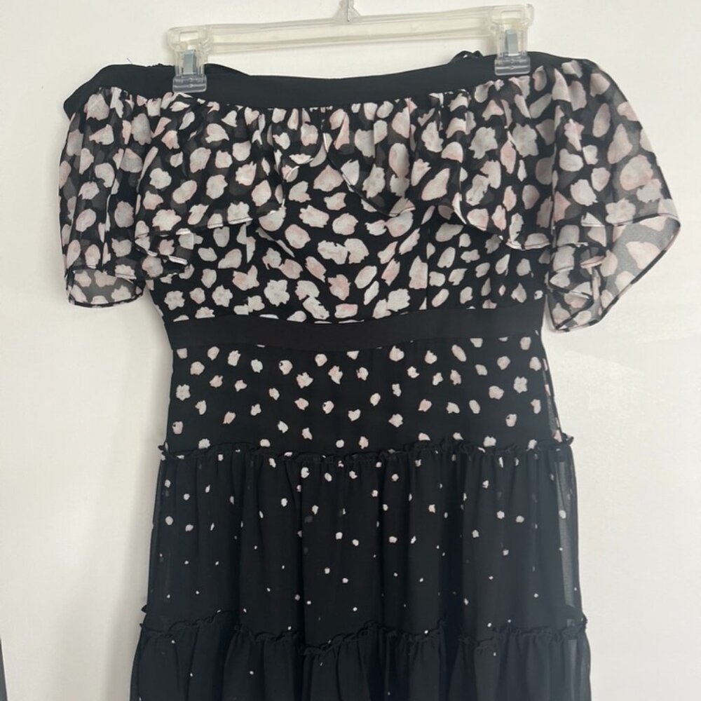 Beautiful black and rose/white dress! Off-the shoulder, new with tags, and perfe